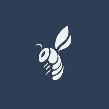 Bee logo vector Stock Illustration