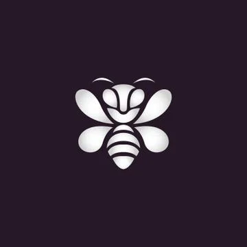Bee logo vector Stock Illustration