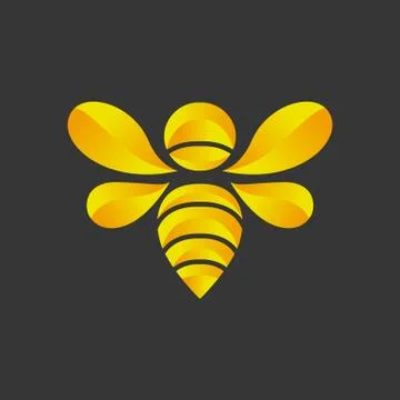 Bee logo vector Stock Illustration