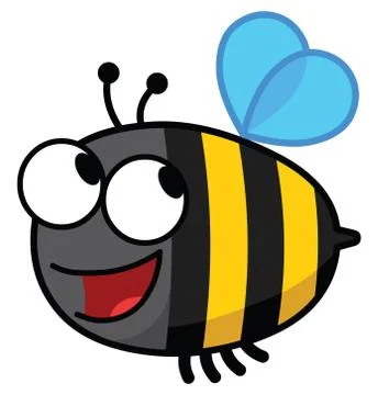 Bee Looking Up-Color Stock Illustration