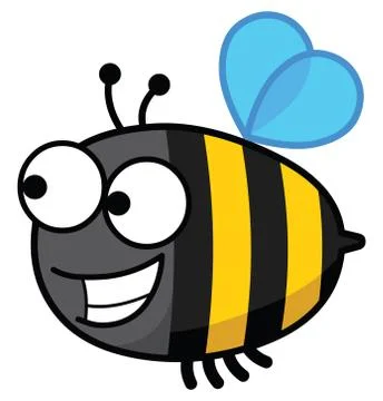 Bee Looking Forward-Color Stock Illustration