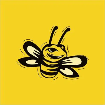 Bee mascot logo design vector with modern illustration concept style Stock Illustration