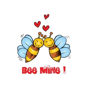 Bee Mine Valentine Stock Illustration
