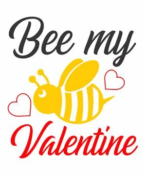 Bee My Valentine Stock Illustration