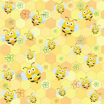 Bee Pattern Stock Illustration