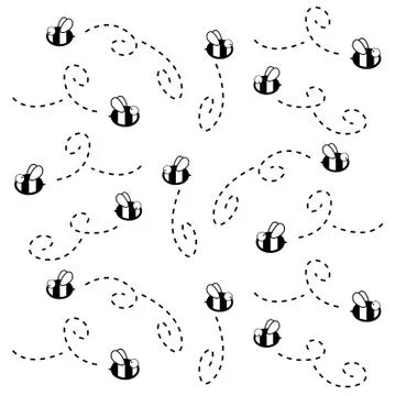 Bee Pattern Stock Illustration