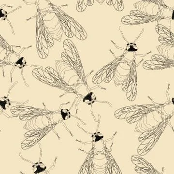 Bee pattern Stock Illustration