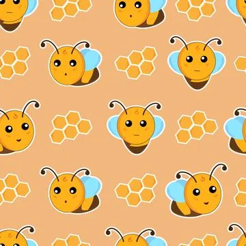 Bee pattern Stock Illustration
