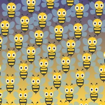 Bee pattern Stock Illustration