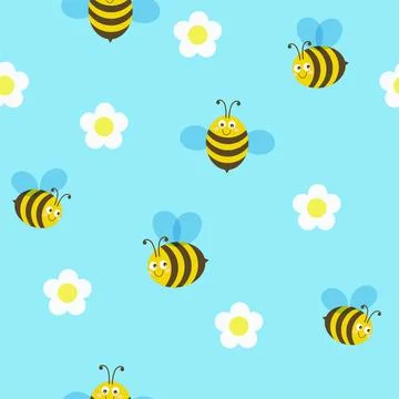Bee pattern Stock Illustration