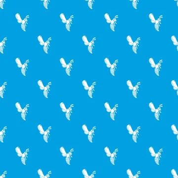 Bee pattern seamless blue イラスト素材