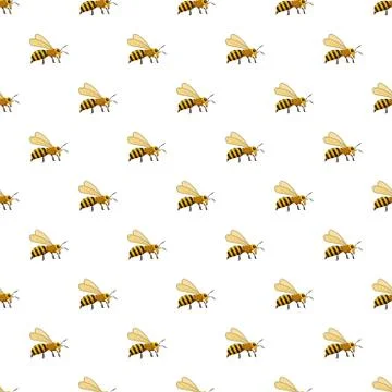 Bee pattern seamless イラスト素材