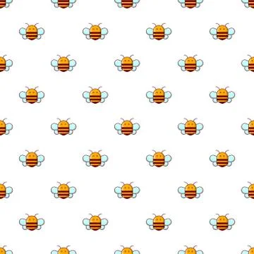 Bee pattern seamless Stock Illustration