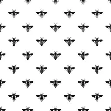 Bee pattern seamless vector イラスト素材