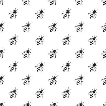 Bee pattern, simple style 스톡 일러스트