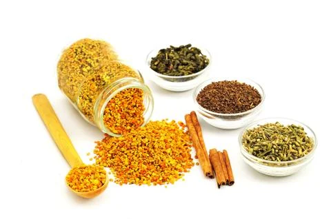 Bee Pollen and flavoring Stock Photos