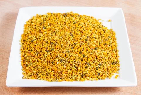 Bee pollen closeup . Stock Photos