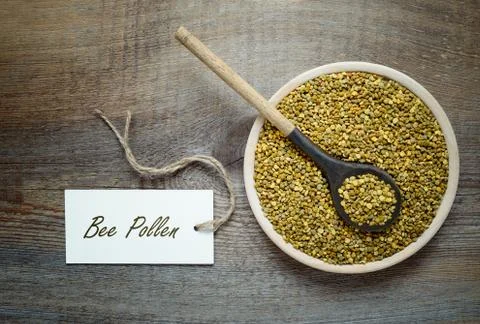 Bee pollen, top view Stock Photos