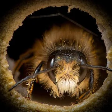 Bee Portrait Bright Stock Photos