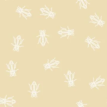 Bee queen beekeeping line seamless pattern 스톡 일러스트