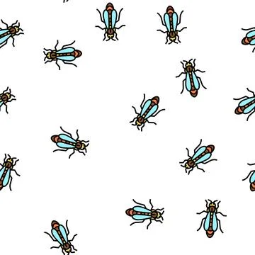 Bee queen beekeeping vector seamless pattern Stock Illustration