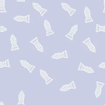 Bee queen production beekeeping line seamless pattern Illustrazione stock