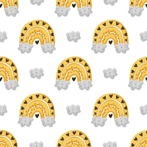 Bee raibow vector pattern. Illustrazione stock