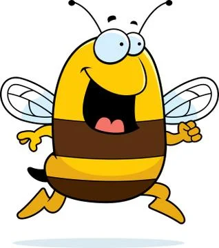 Bee Running Stock Illustration