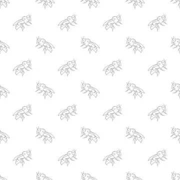Bee Seamless Pattern Stock Illustration