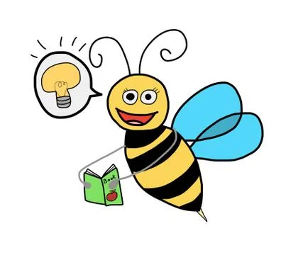 Bee seek knowledge Stock Illustration