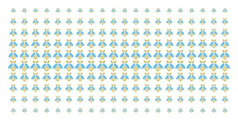 Bee Shape Halftone Array Stock Illustration