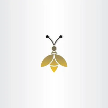 Bee sign vector logo icon Illustrazione stock