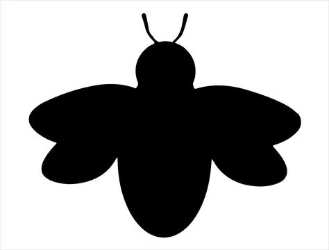 Bee silhouette vector art Stock Illustration