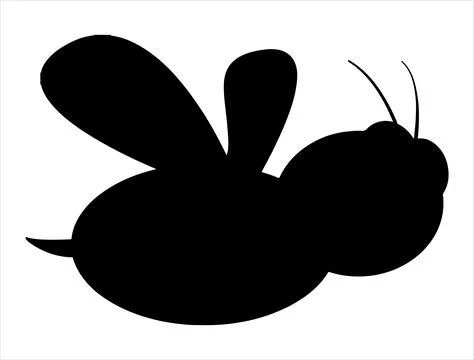 Bee silhouette vector art Stock Illustration