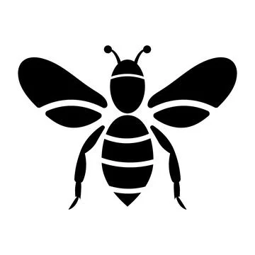 Bee Silhouette Vector Illustration Stock Illustration