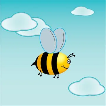 Bee-in-the-sky Иллюстрация