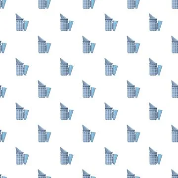 Bee smoker beekeeping tool seamless pattern background イラスト素材
