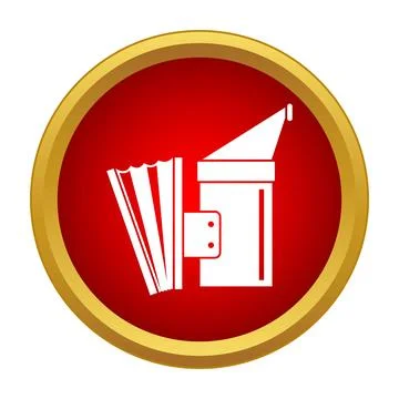 Bee smoker beekeeping tool simple icon concept Ilustração Stock