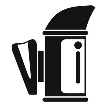 Bee smoker using smoke calming bees icon glyph style Stock Illustration