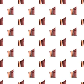 Bee smokers creating a seamless pattern for beekeeping design Ilustração Stock