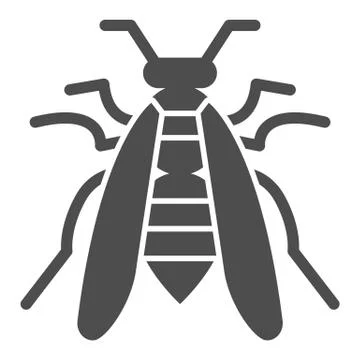 Bee solid icon, Insects concept, wasp sign on white background, honeybee icon in Illustrazione stock