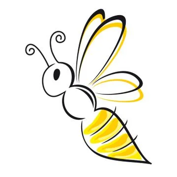 Bee stylized Stock Illustration
