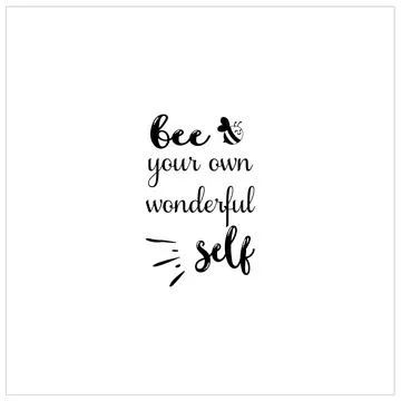 Bee SVG design, Honeybee Cut file, Silhouette, EPS, Quote, Bee quote, Vector Stock Illustration