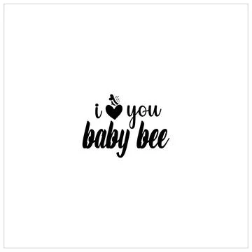 Bee SVG design, Honeybee Cut file, Silhouette, EPS, Quote, Bee quote, Vector Stock Illustration