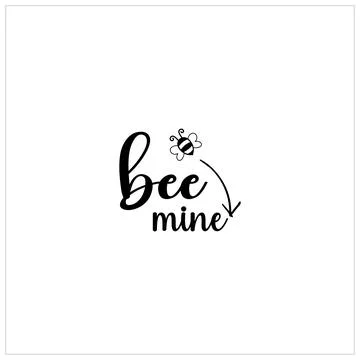 Bee SVG design, Honeybee Cut file, Silhouette, EPS, Quote, Bee quote, Vector Stock Illustration