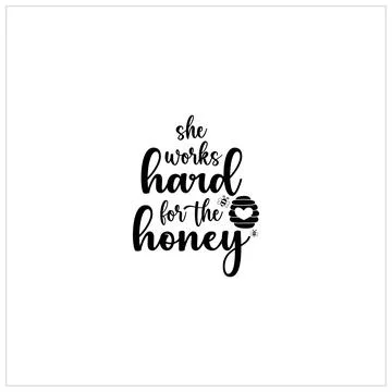 Bee SVG design, Honeybee Cut file, Silhouette, EPS, Quote, Bee quote, Vector Stock Illustration