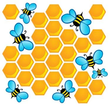 Bee theme image - illustration. Stock Illustration