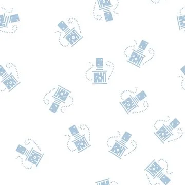Bee trap beekeeping glyph seamless pattern Stock Illustration