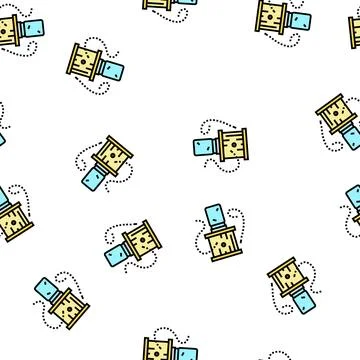 Bee trap beekeeping vector seamless pattern イラスト素材