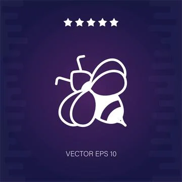 Bee vector icon Stock Illustration